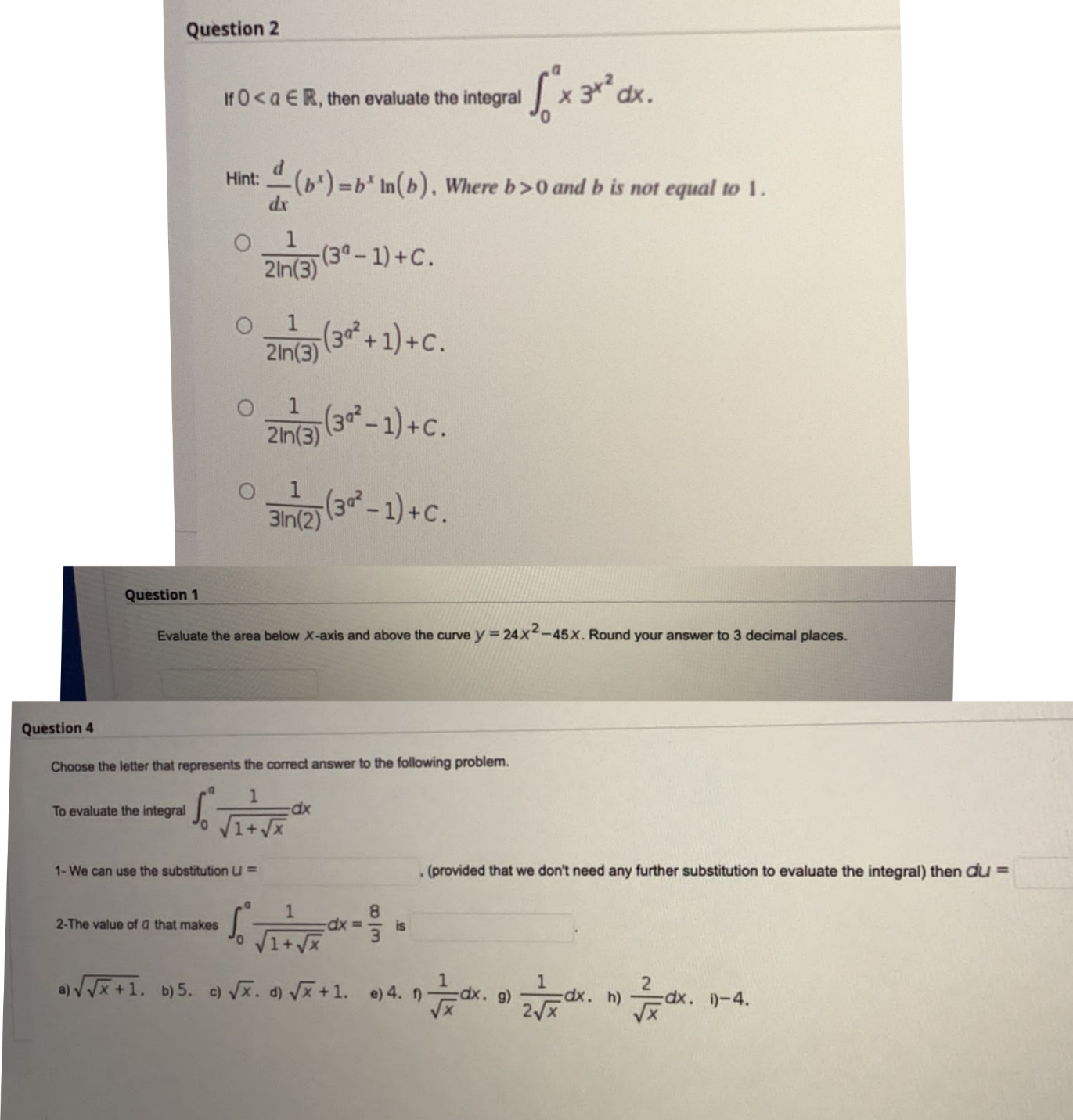I need solve this question Question 2 If 0 0 and b