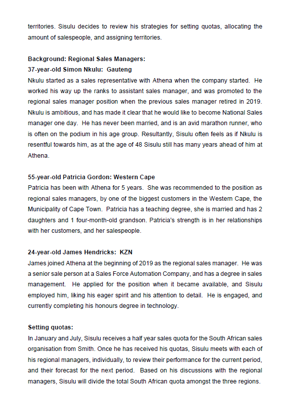  PLEASE ASSIST WITH QUESTION 6, CASE STUDY PROVIDED Athena Software Athena