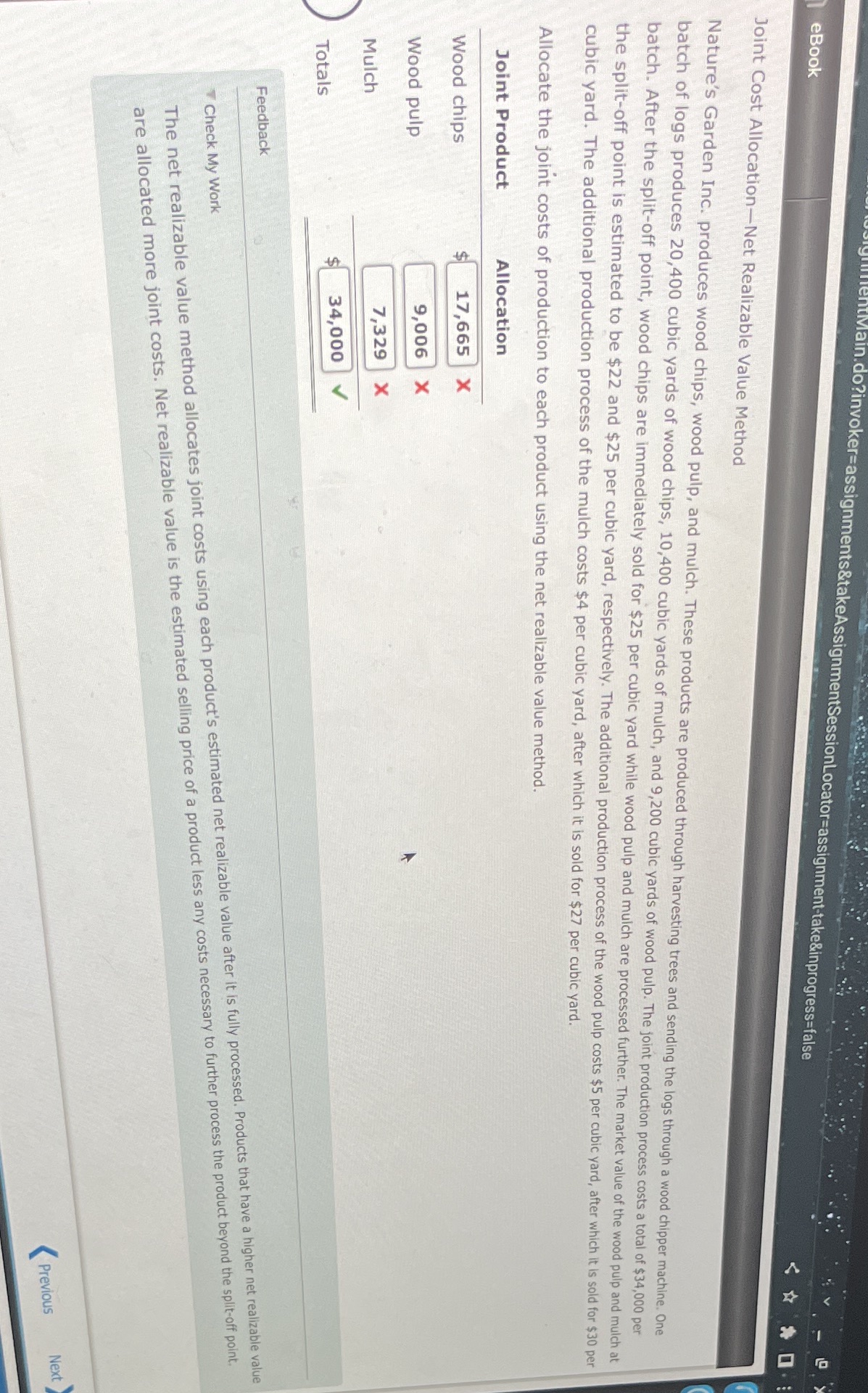 NET REALIZABLE VALUE METHOD I've had 3 tutors answer the question incorrectly