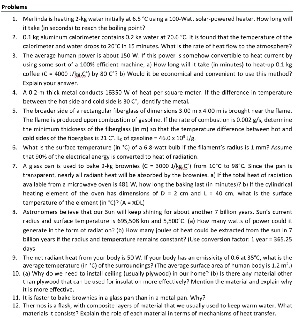 please provide compleate solution, thanks! Problems 1. 10. 11. 12. Merlinda is