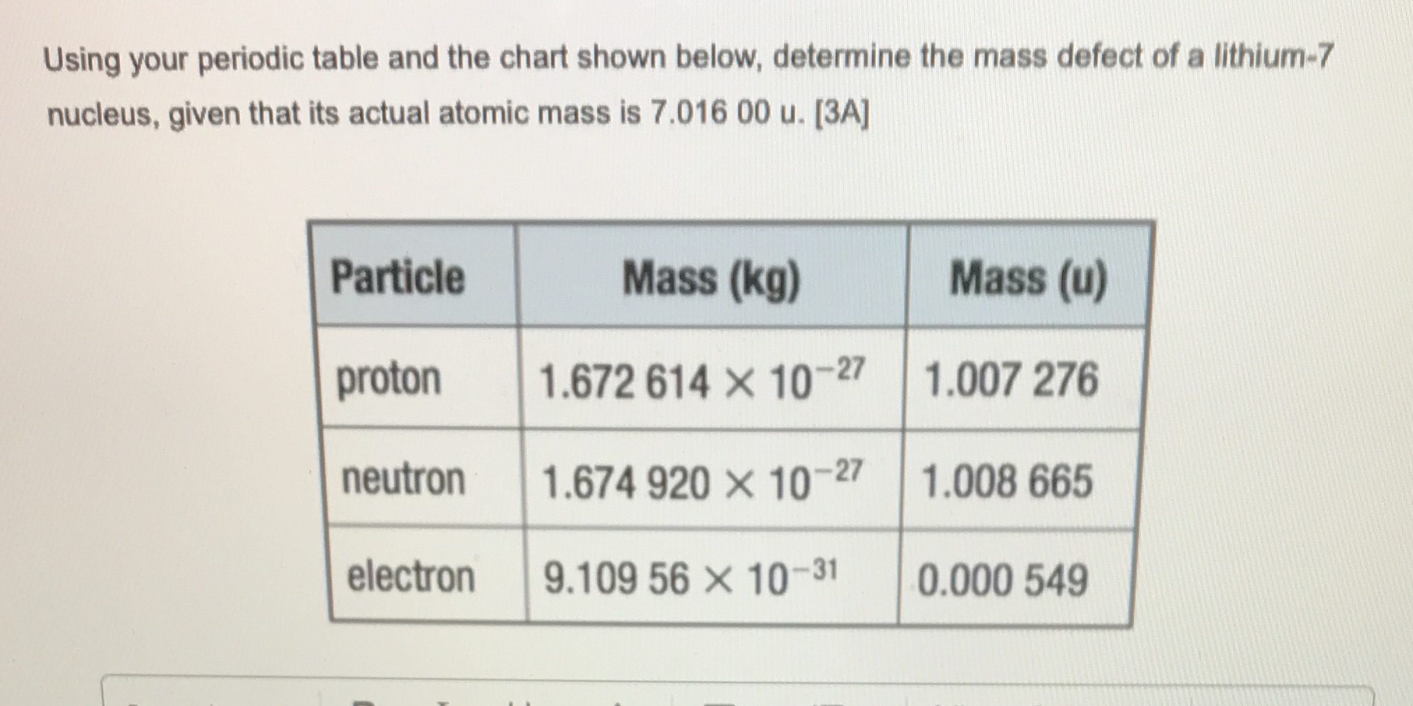 See attached please Using your periodic table and the chart shown below,