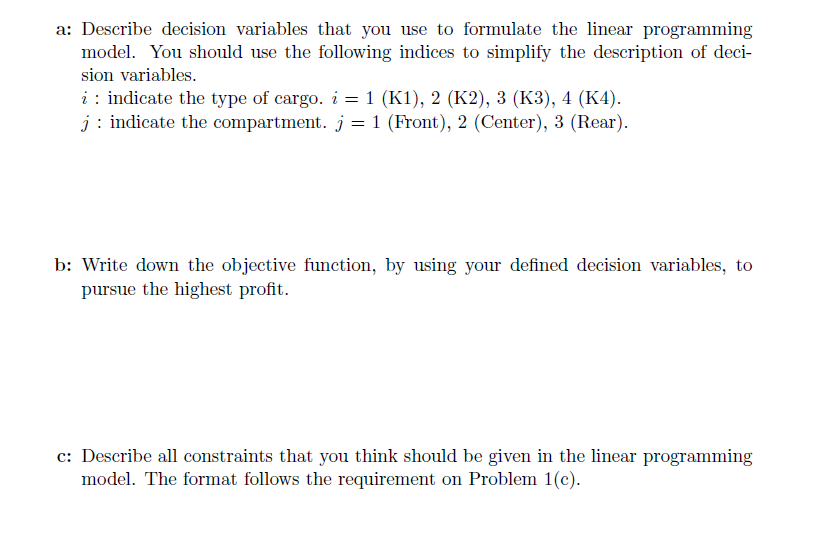 cargo. Weight and 1.rolume limitations of these compartments are: Compartment Weight Volume