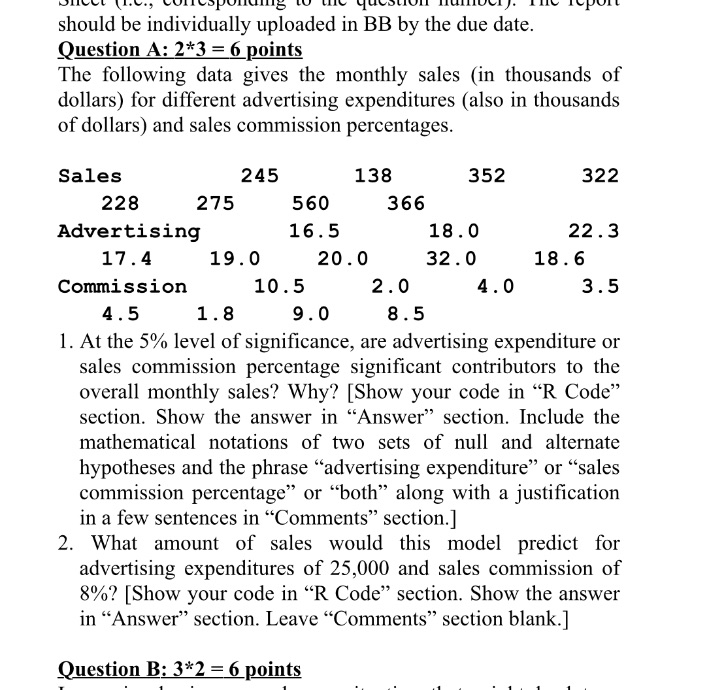 Please help with question A. The answer and work can be found