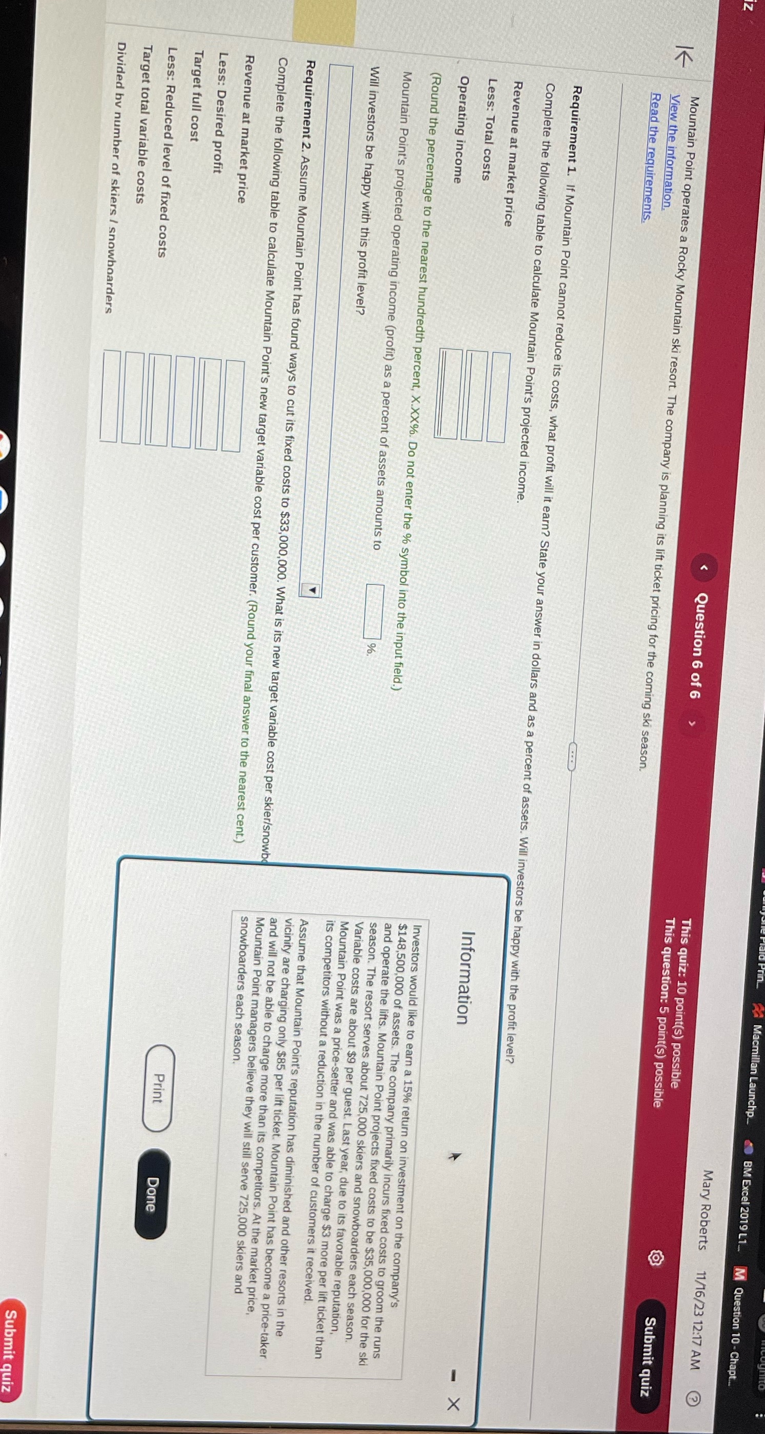 Pls type it I can't open files Macmillan Launchp.. BM Excel 2019