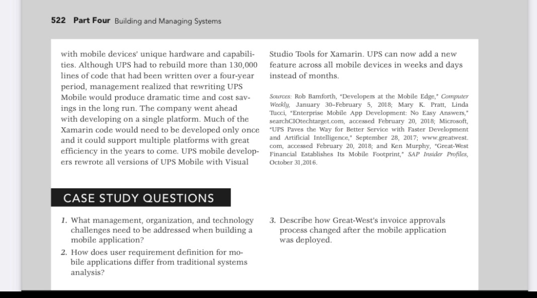 522 Part Four Building and Managing Systems with mobile devices' unique