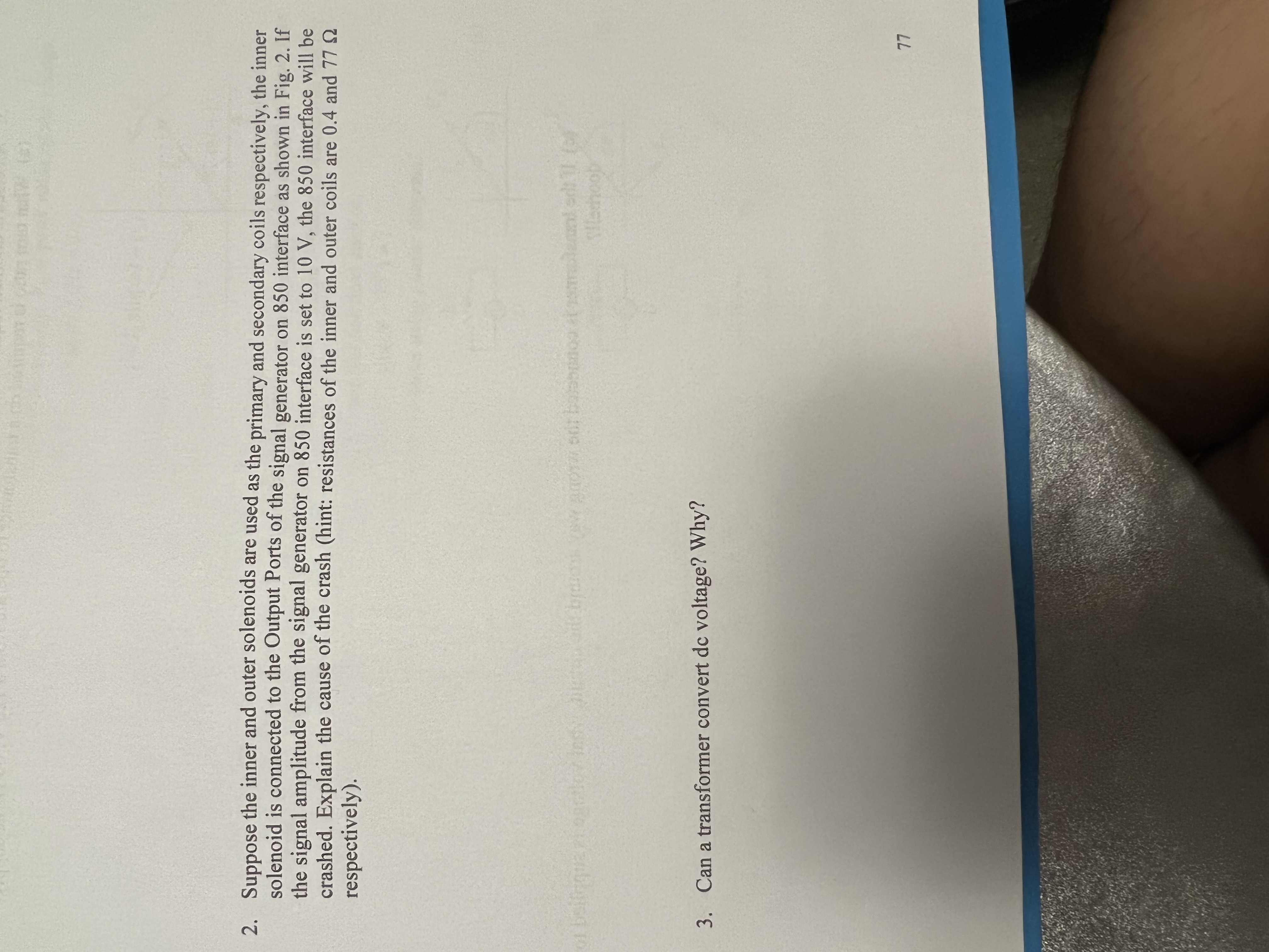  2. Suppose the inner and outer solenoids are used as the