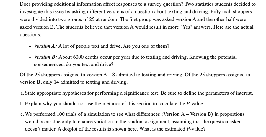 Can anyone help answer this? Does providing additional information affect responses to
