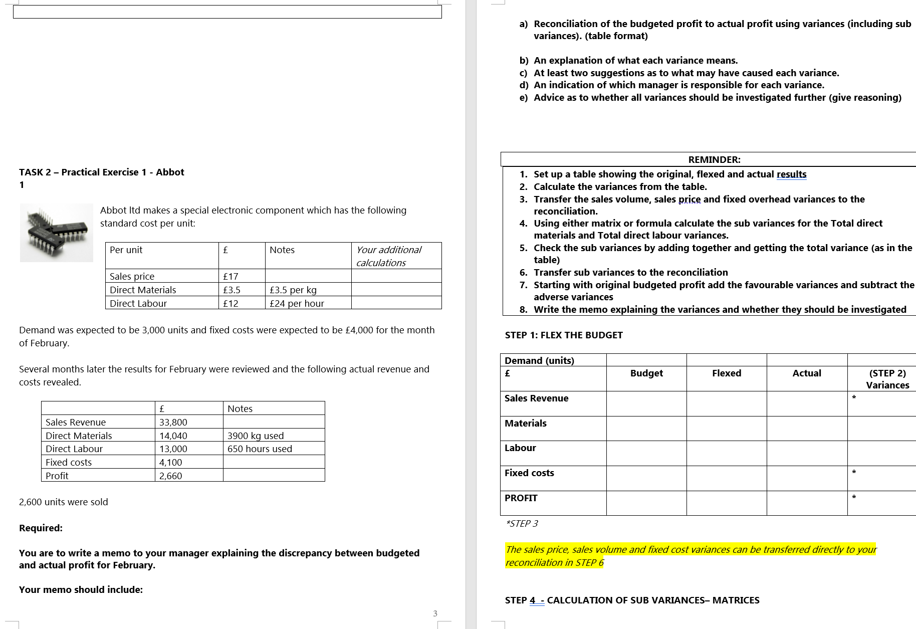 help me to solve these, thanks TASK 2 Practical Exercise 1