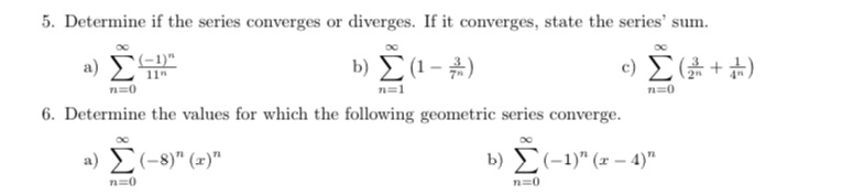 Show all your work and explain every question 5. Determine if the