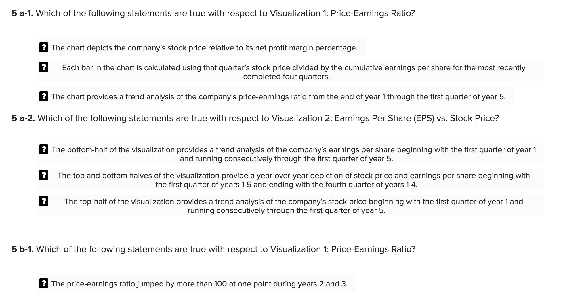 Required: For each section, review the Tableau visualizations and answer the questions.