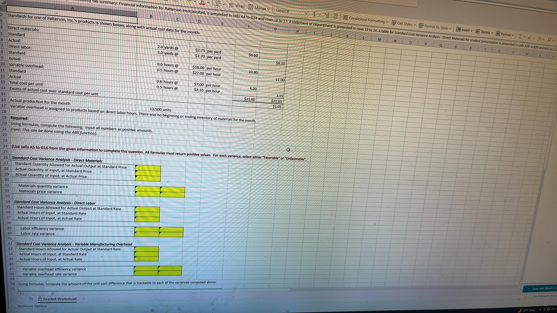 27- Ov b summary: Financial information for Patterson Incorporated, is presented in