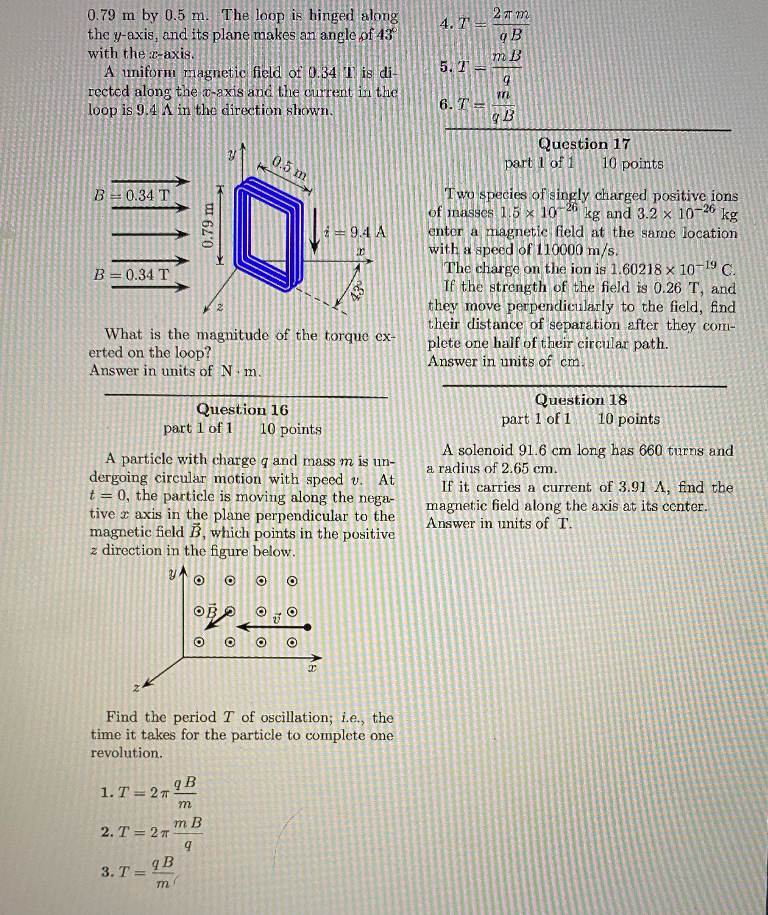 0.79 m by 0.5 m. The loop is hinged along 12TM