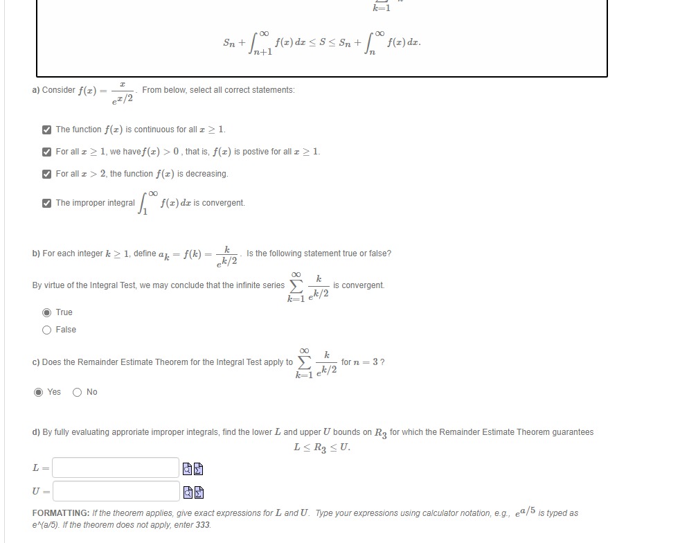 us to estimate the sum S of a convergent infinite series _