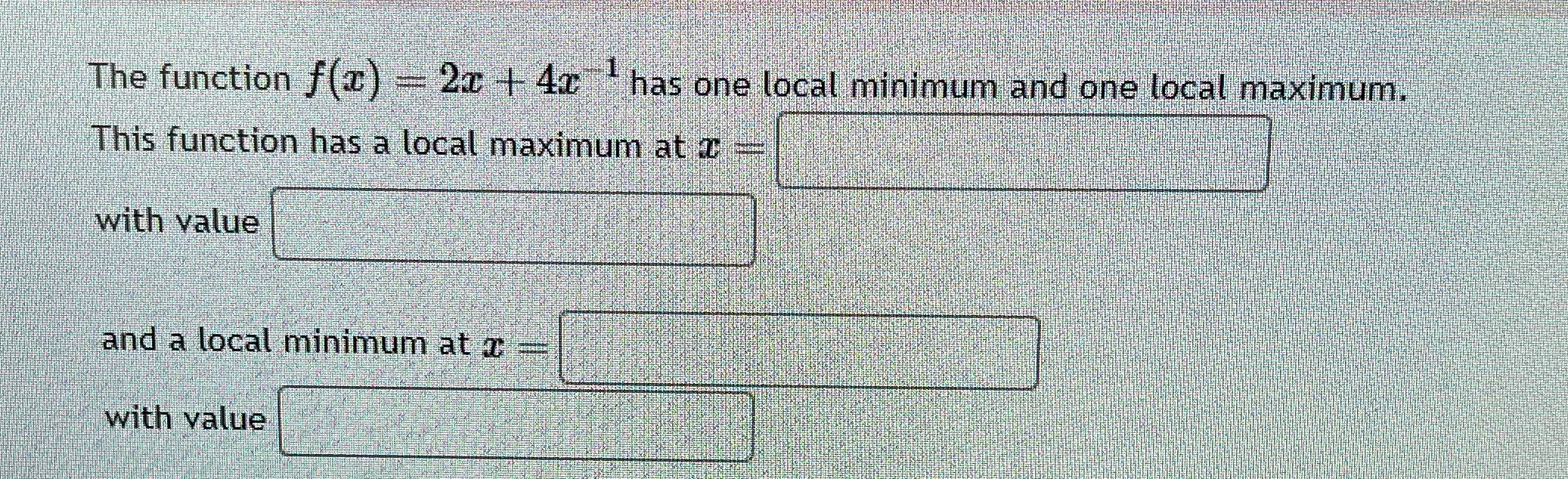 Please show all work. Thank You! The function f(c) - 21 +