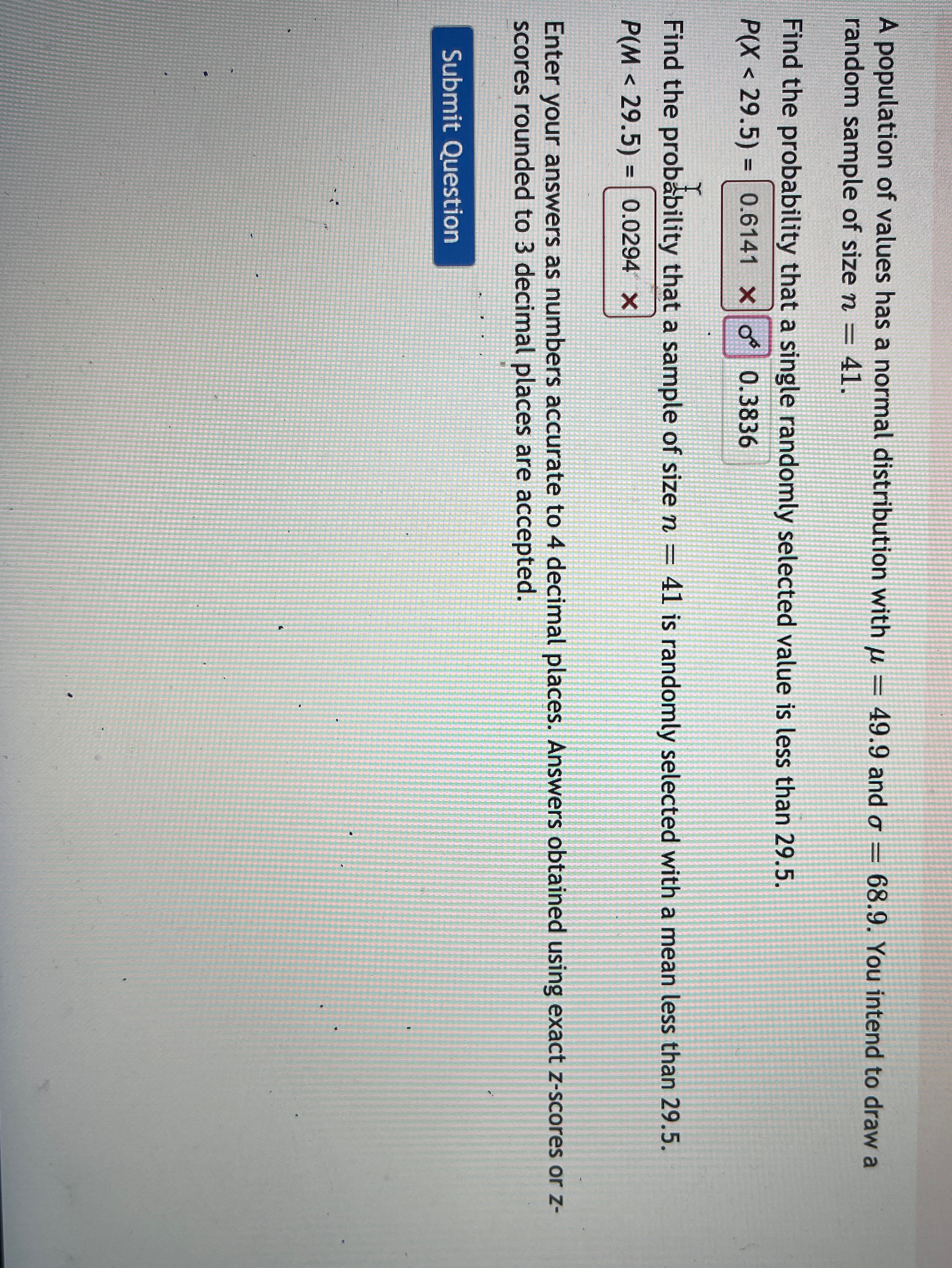 Step by step solution A population of values has a normal distribution