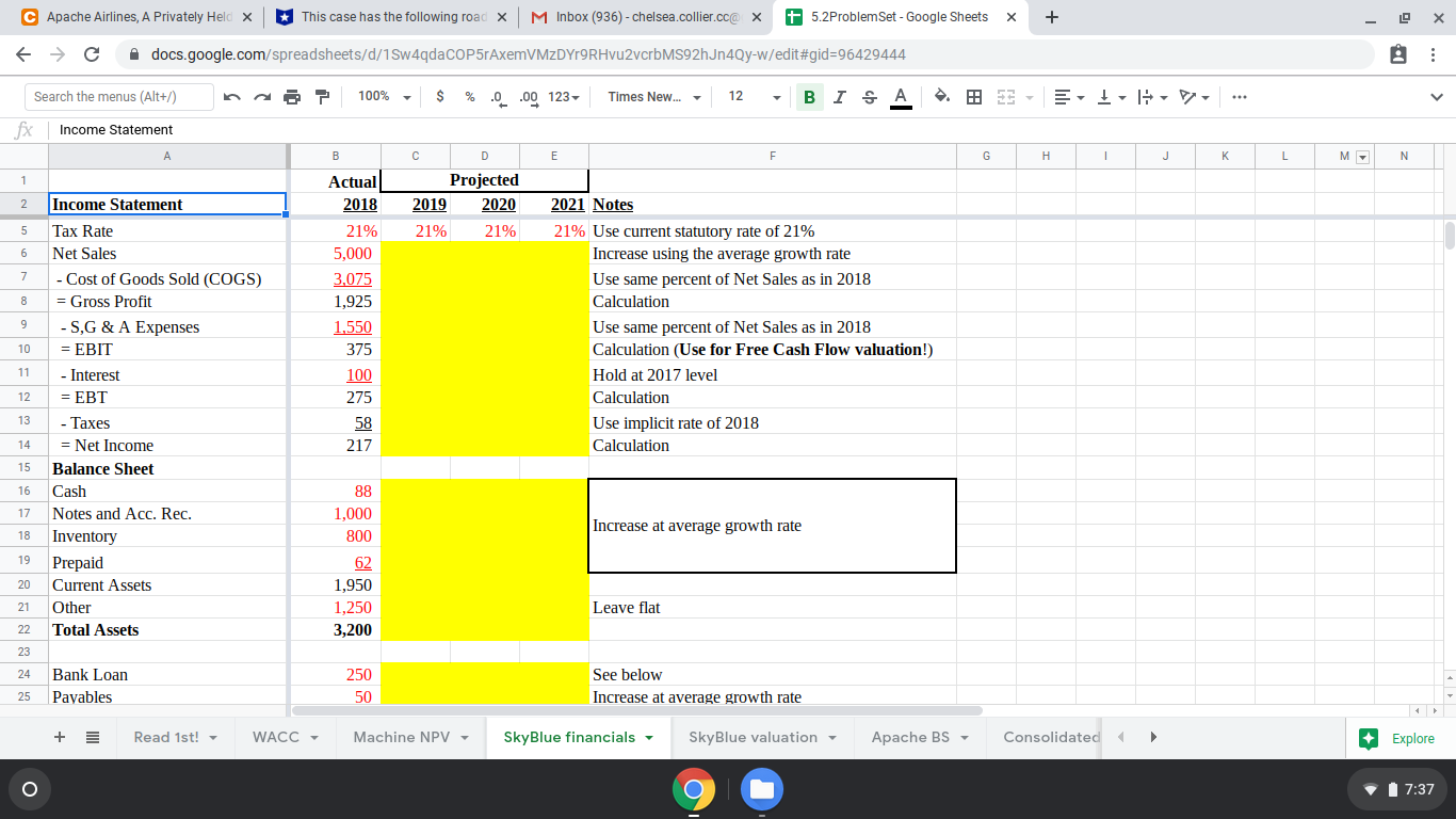 I did the last excel sheet already. Having trouble with the