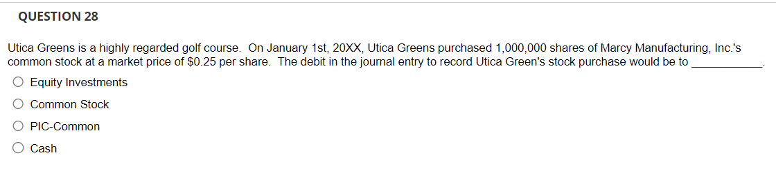 in order to acquire a new building will include a O Debit