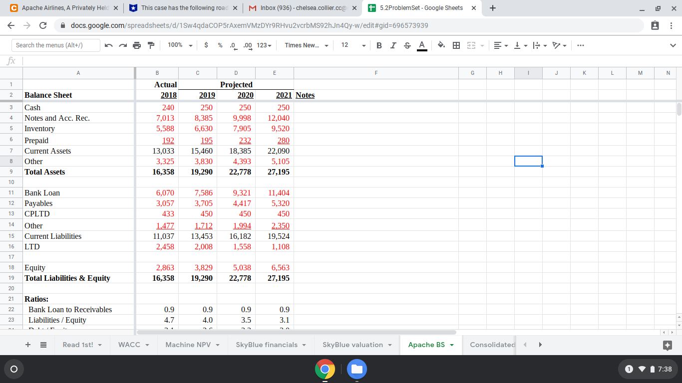 in order to run free cash flows in the valuation tab 6