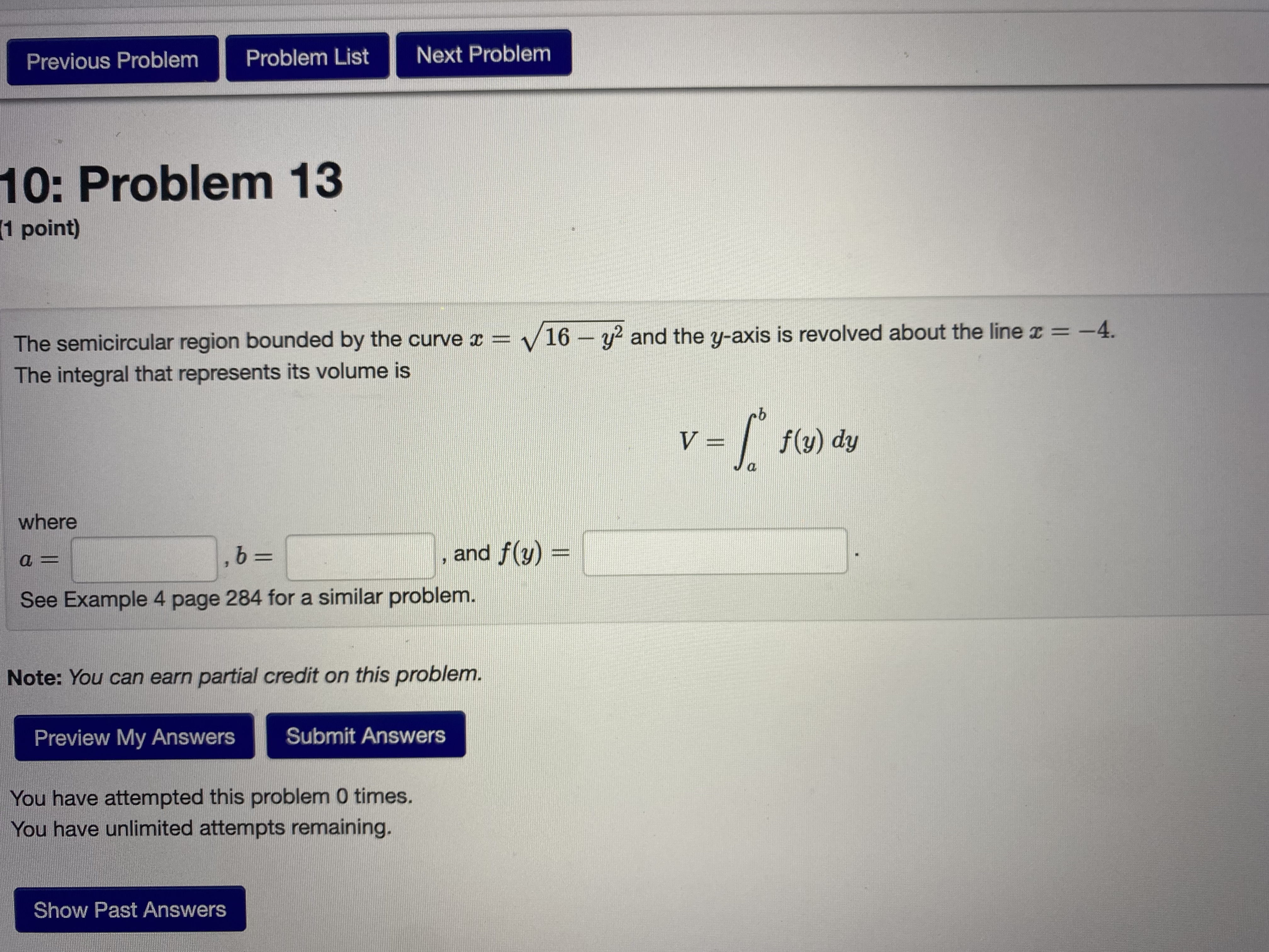 Previous Problem Problem List Next Problem 10: Problem 13 (1 point)