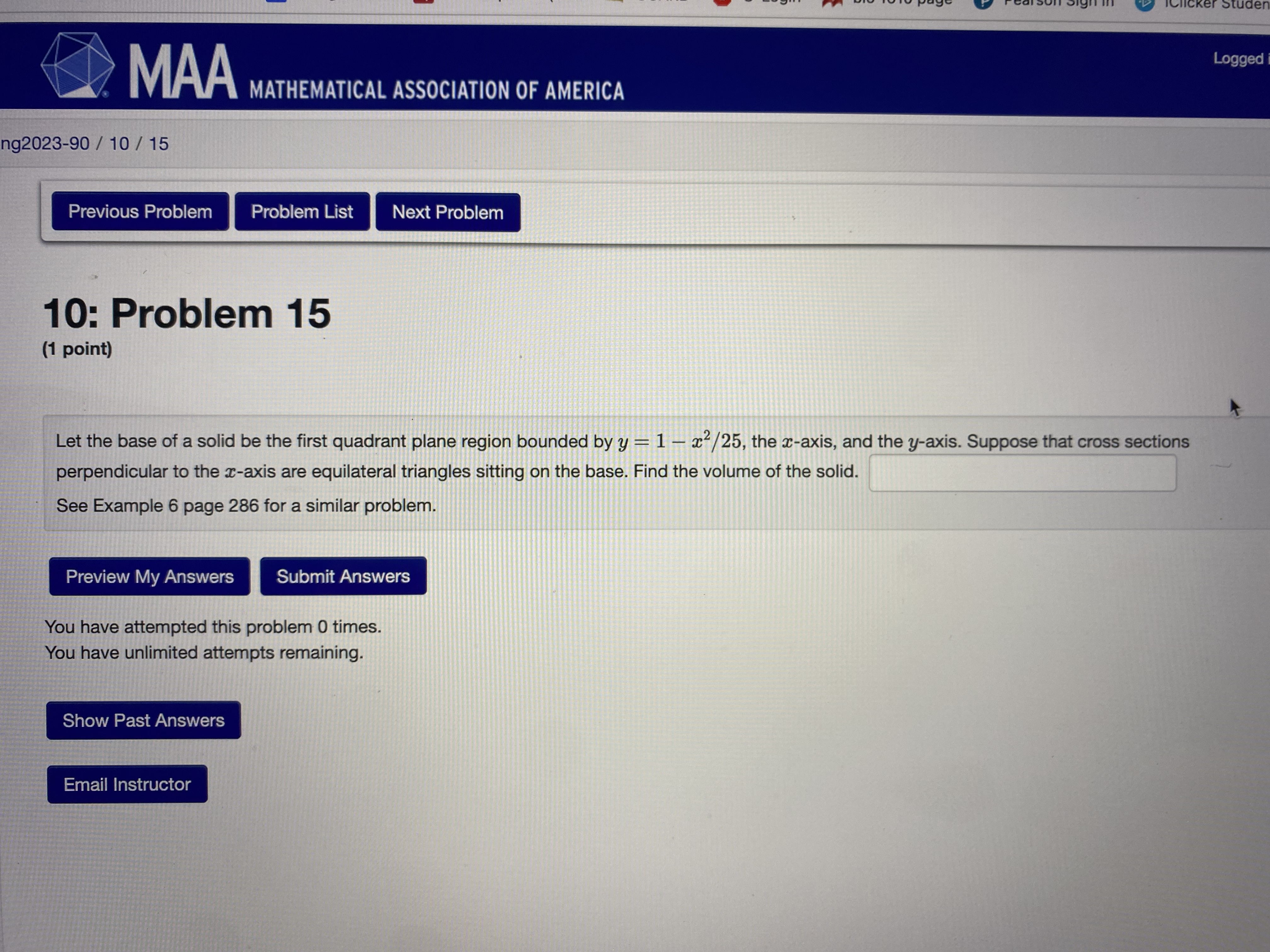 Example 4 page 284 for a similar problem. Note: You can earn
