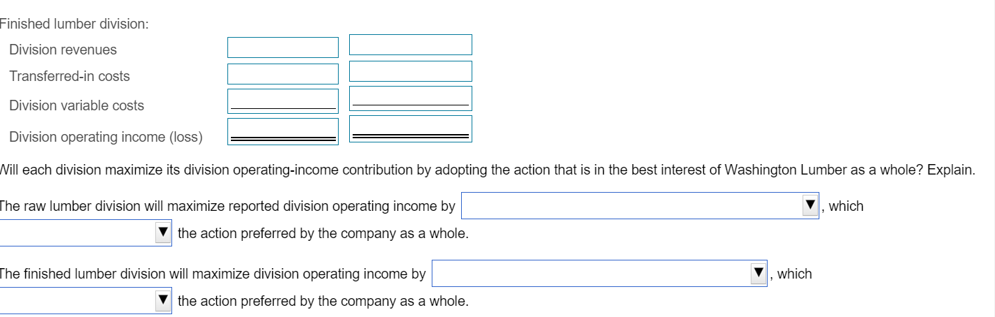 adopting the action that is in the best interest of Washington Lumber