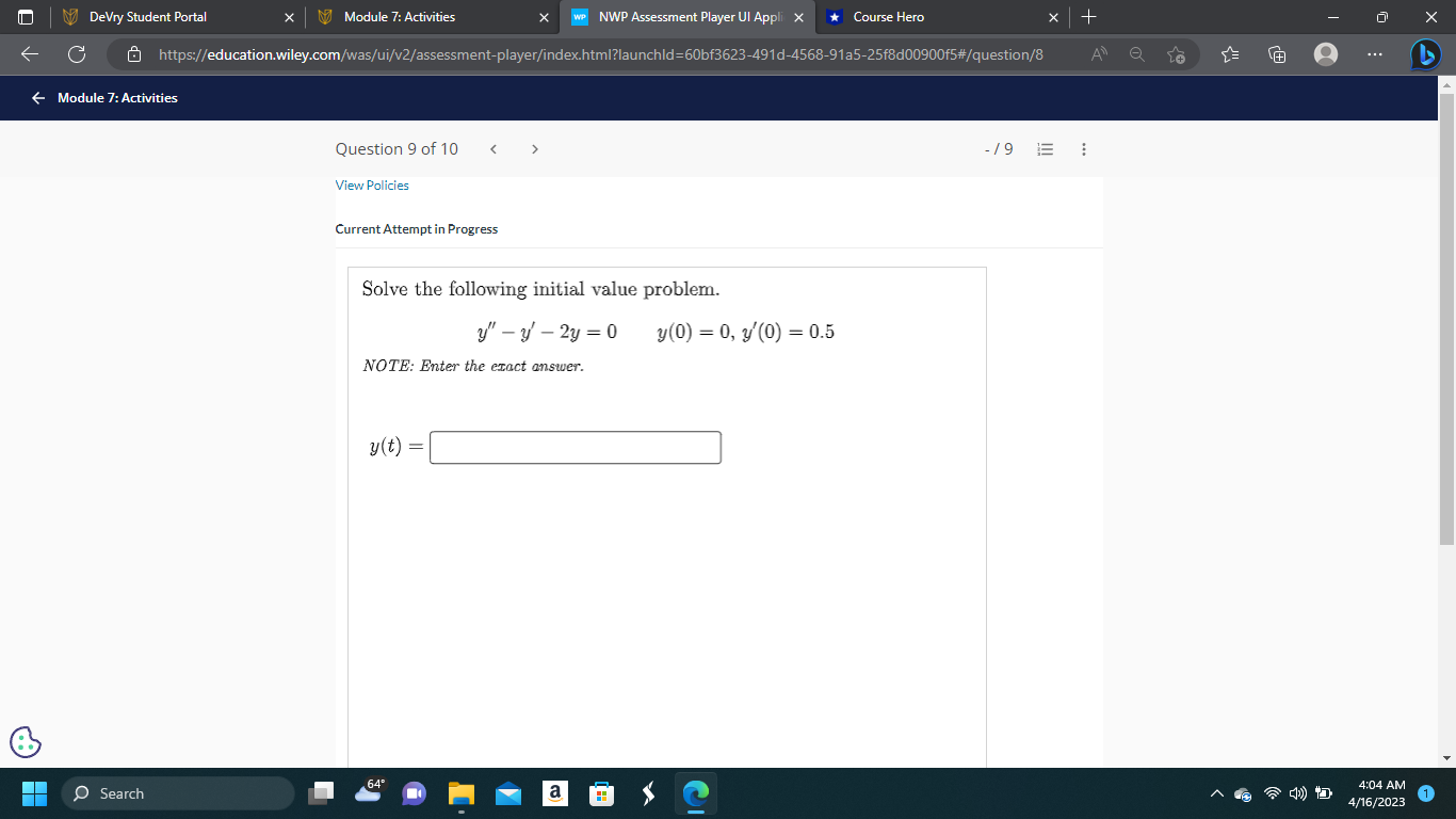 Player UI Appli X Course Hero X + X G https://education.wiley.com/was/ui/v2/assessment-player/index.html?launchld=60bf3623-491d-4568-91a5-25f8d00900f5#/question/7 -