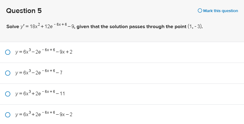 question Find the following indefinite integral: 12x9- 15x3 + 27x4 dx 3x5