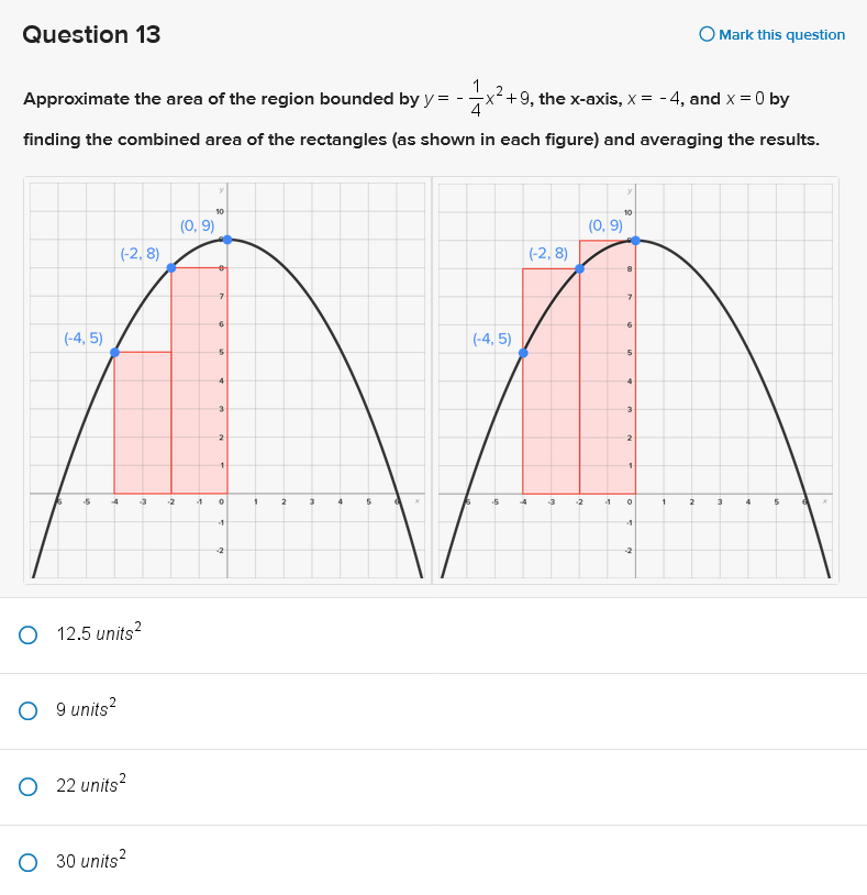 of each subinterval. O 27.875 units O 16.5 units O 20.375 units-