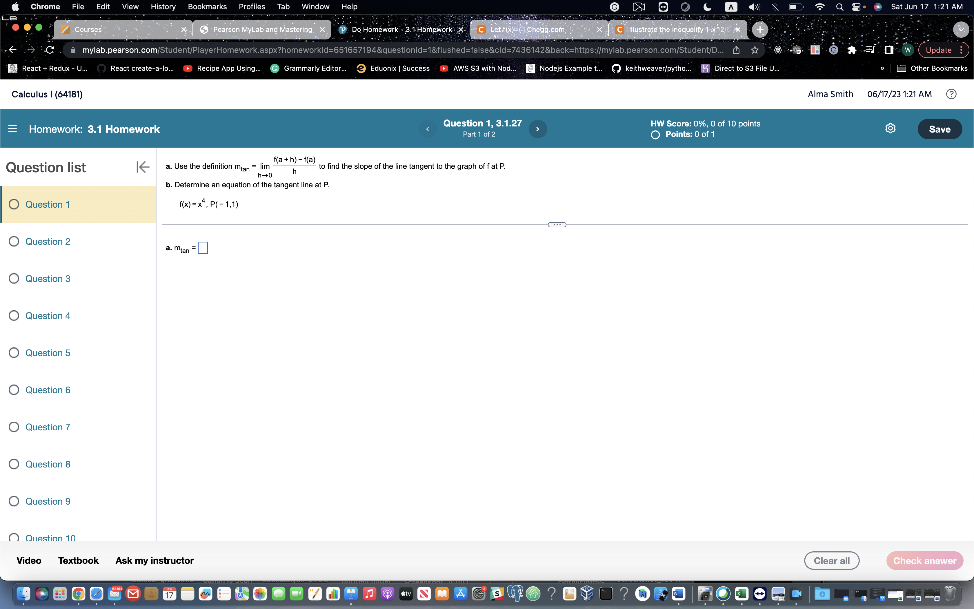  Chrome File Edit View History Bookmarks Profiles Tab Window Help G