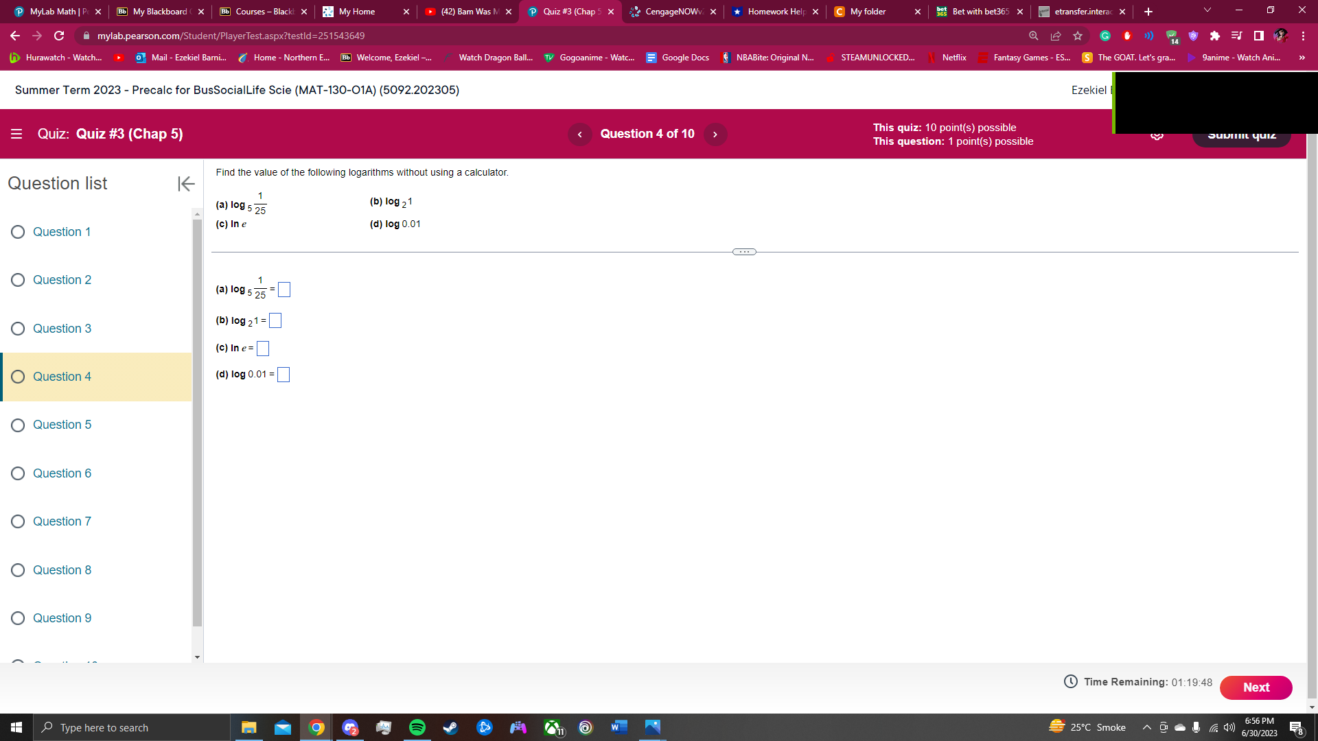 Quiz #3 (Chap 5 x CengageNOWv X * Homework Help X C