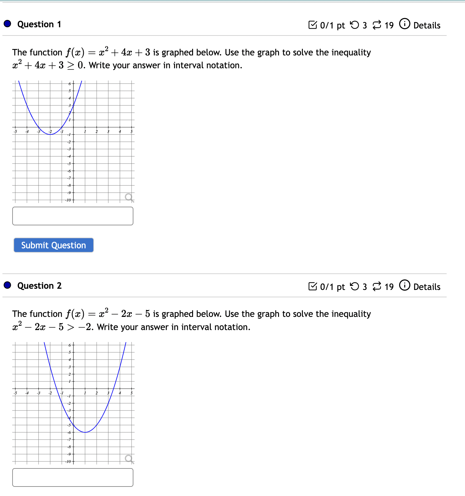 #3 0 Question 1 [:4 0/1 pt '0 3 ('3 19 6)