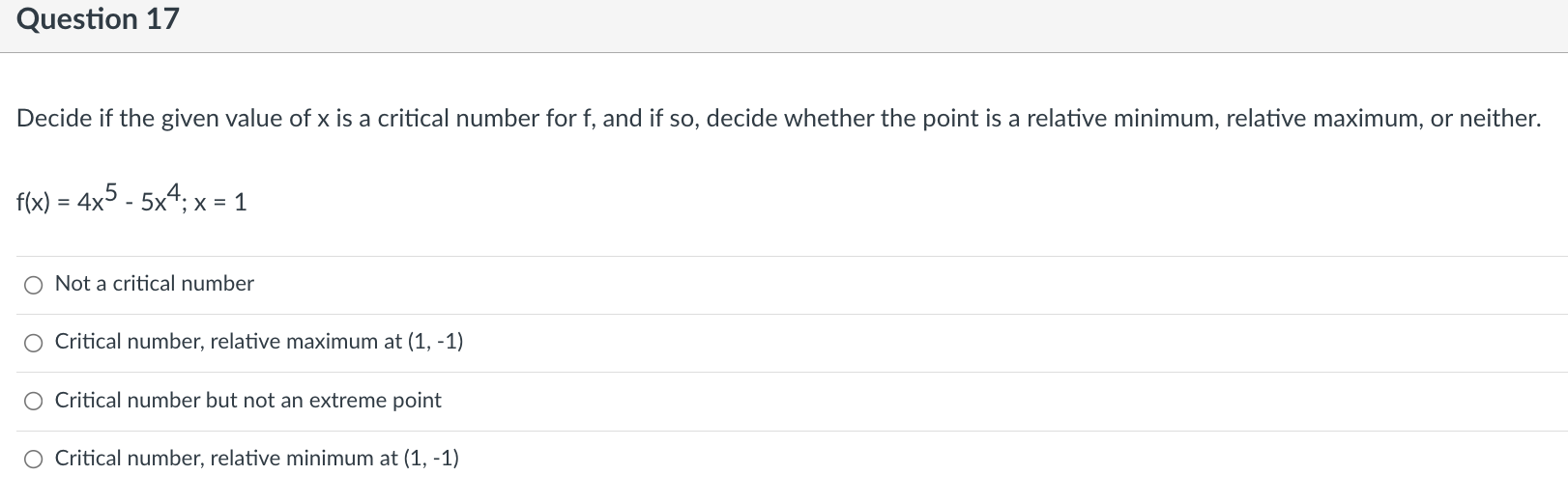 f'(x). Find the locations of all extrema, and tell whether each extremum