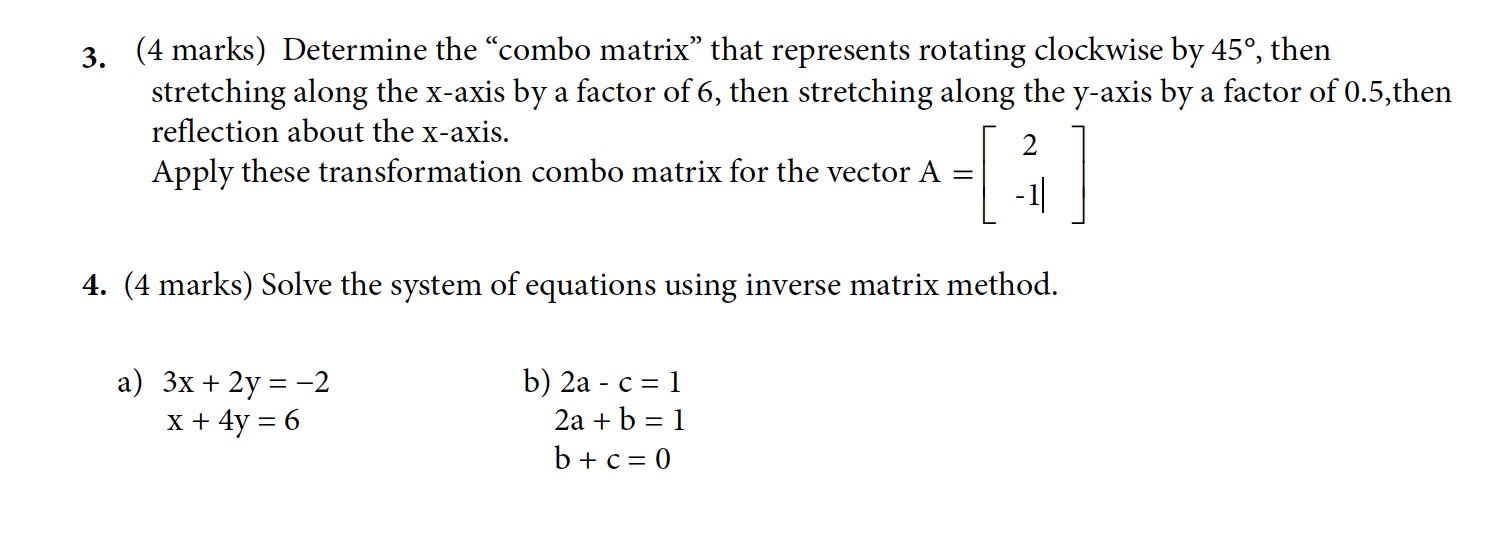 by 45, then stretching along the Xaxis by a factor of 6,