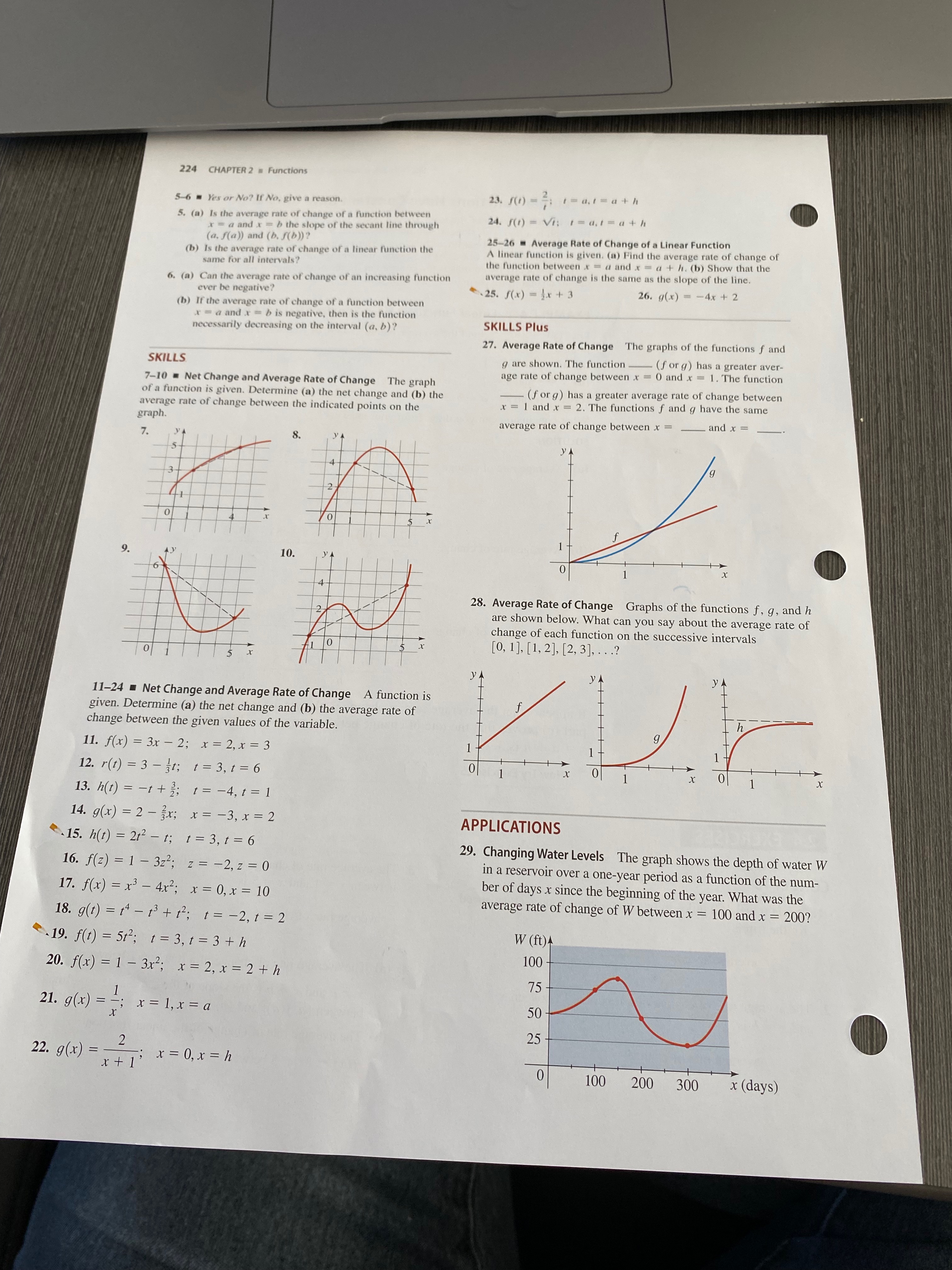 7-25 (Odd-numbered;p.224) 224 CHAPTER 2 . Functions 5-6 = Yes or No?