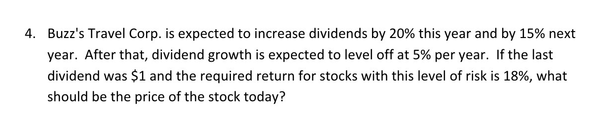 this year and by 15% next year. After that, dividend growth is
