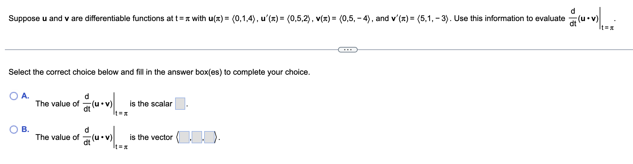 curve. r(t) = (3t, cos 4t,7 sin t) Choose the correct answer