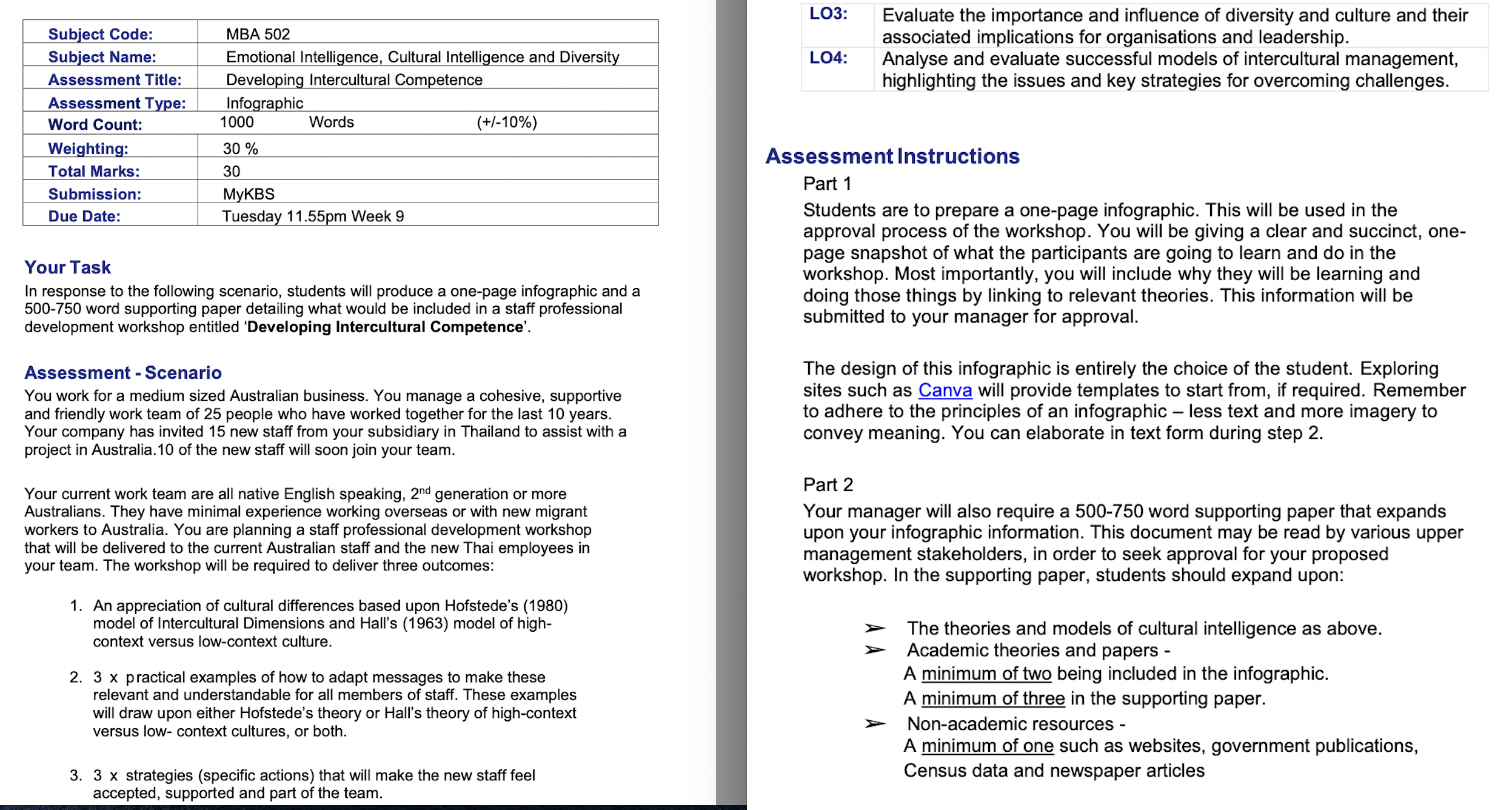 Subject Code: MBA 502 Subject Name: Emotional Intelligence, Cultural Intelligence and