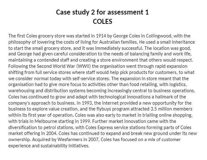 store was started in 1914 by George Coles in Collingwood, with the