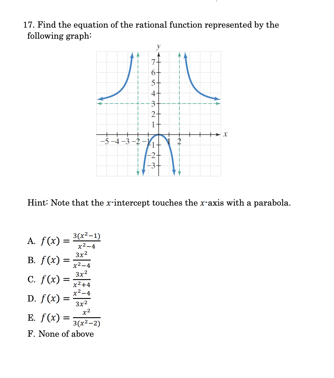 7x + 10 given that f (1) = 0. A. f(x) =