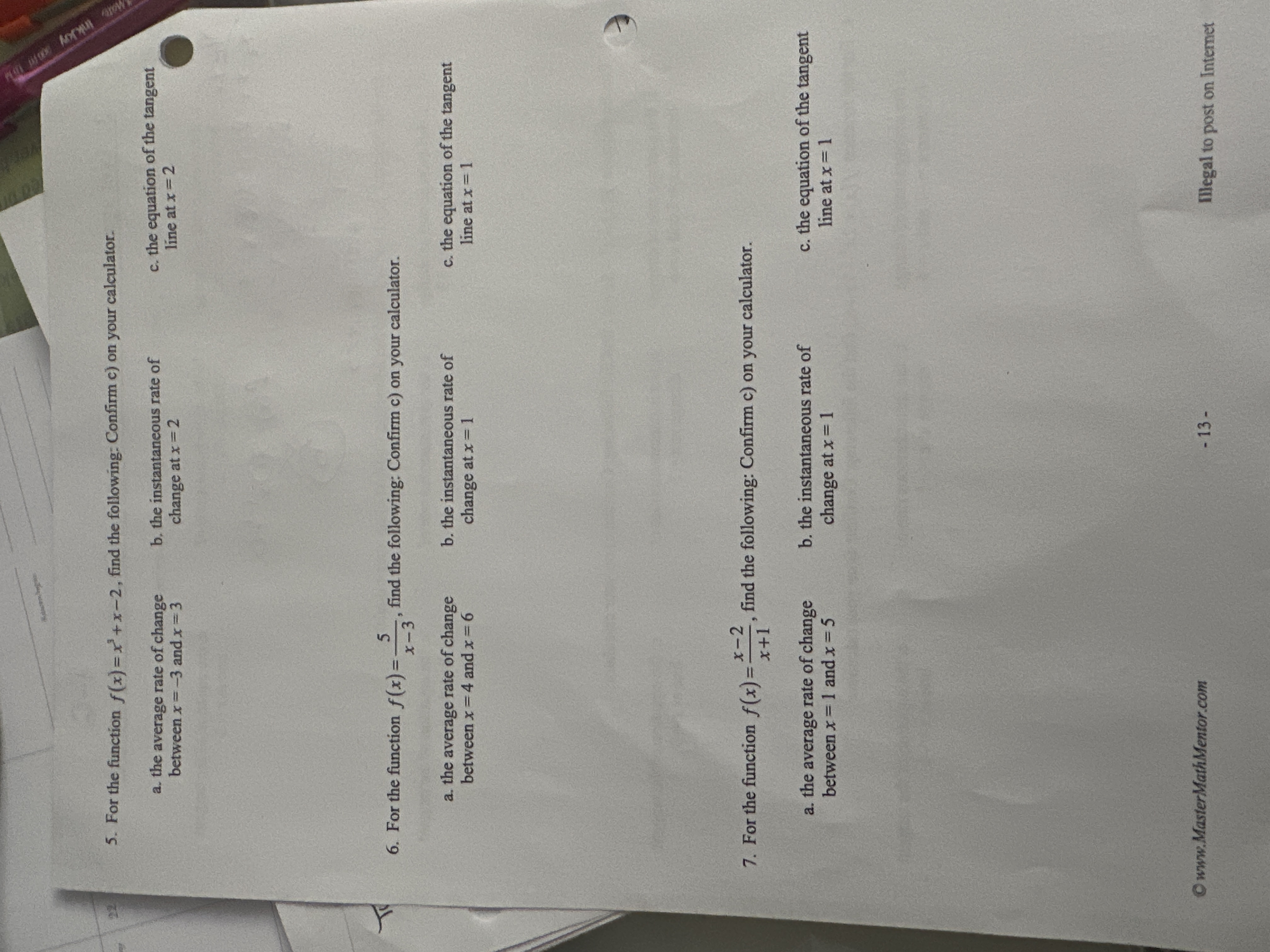 Ink key moist 5. For the function f (x) = x