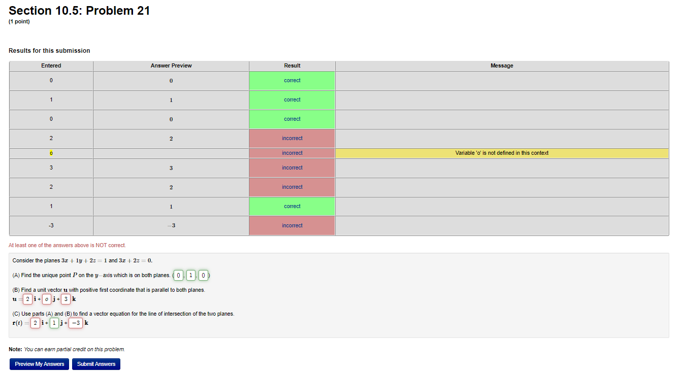 that is parallel to both planes. 1 2 i+ oj + 3
