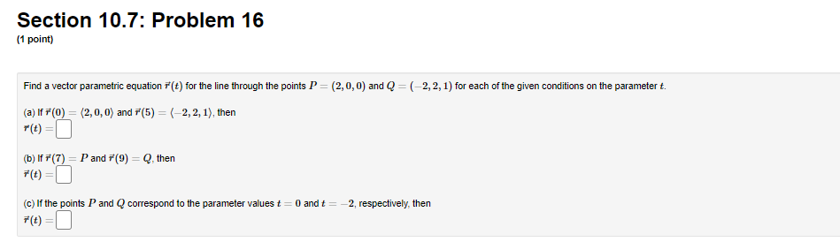 1=t'- 1,y=+ +1,2=+5 at the point (0, 2, 1). Use the variable