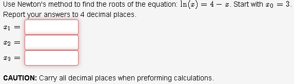\f(1 point) Use Newton's method to find the second and third