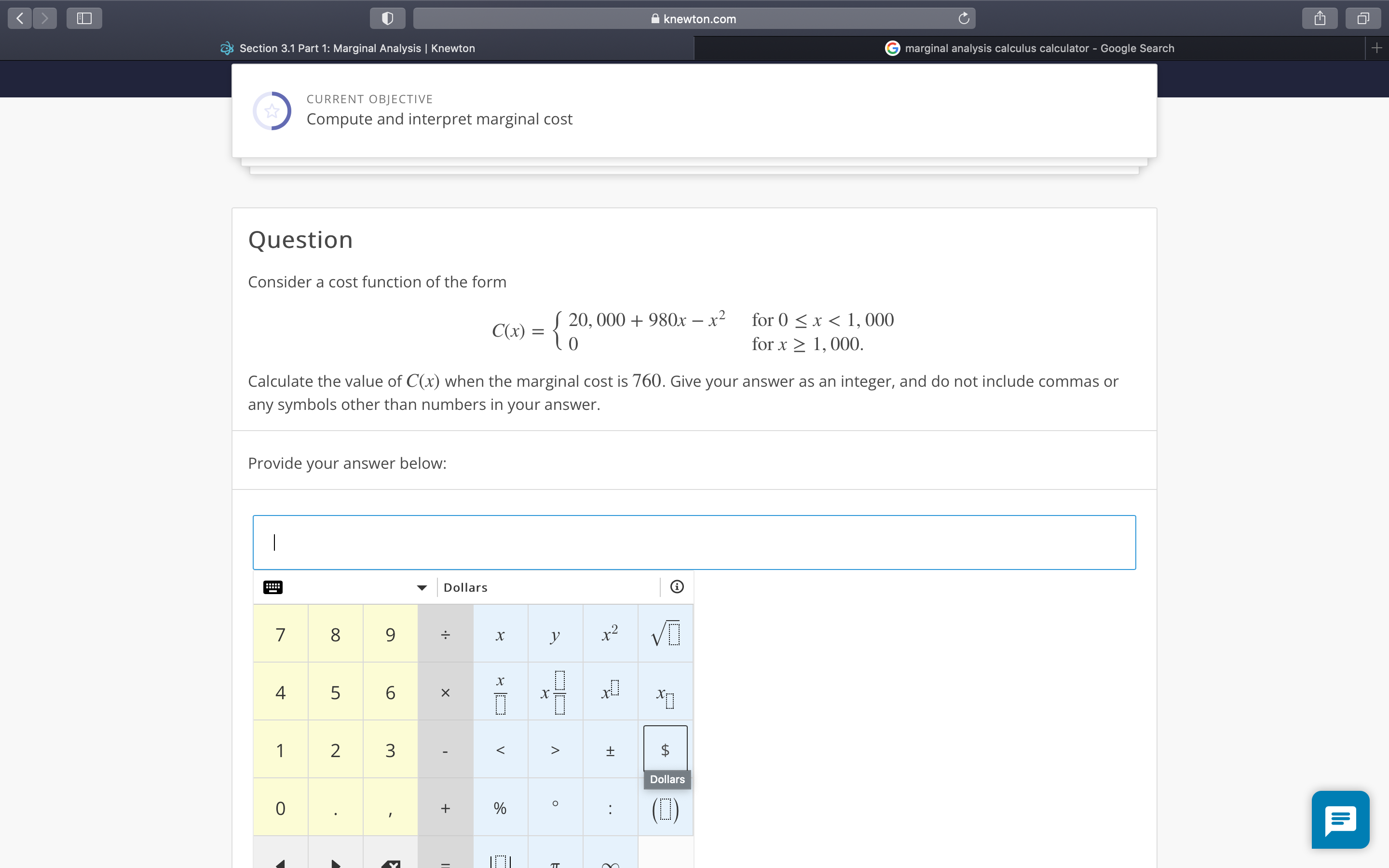  O Aknewton.com C Section 3.1 Part 1: Marginal Analysis | Knewton