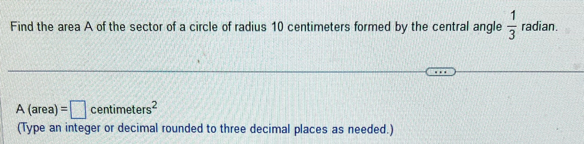 How can I solve this problem? Find the area A of the