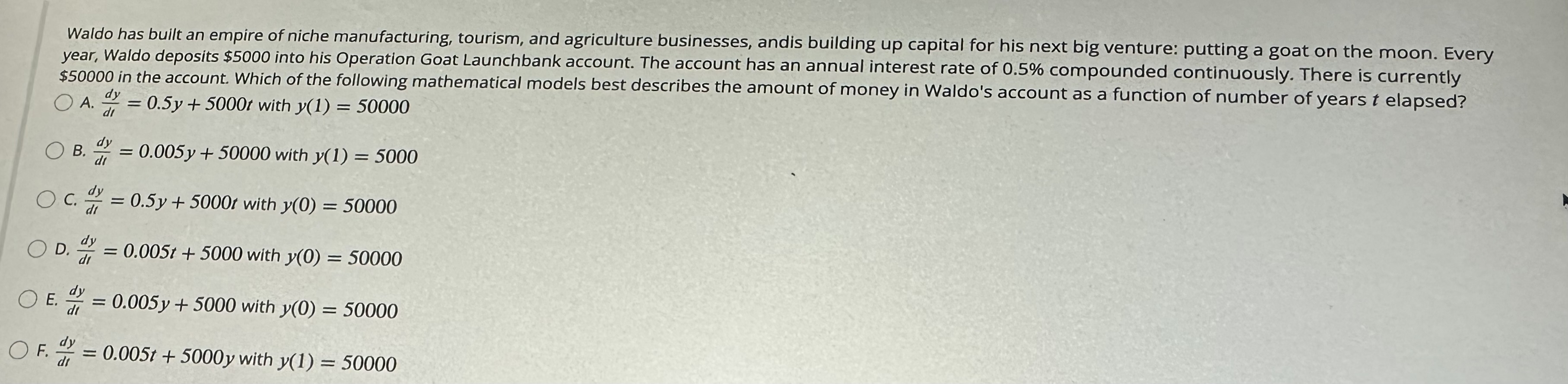 has a saddle point at (1, 1). O B. (1, 1) is