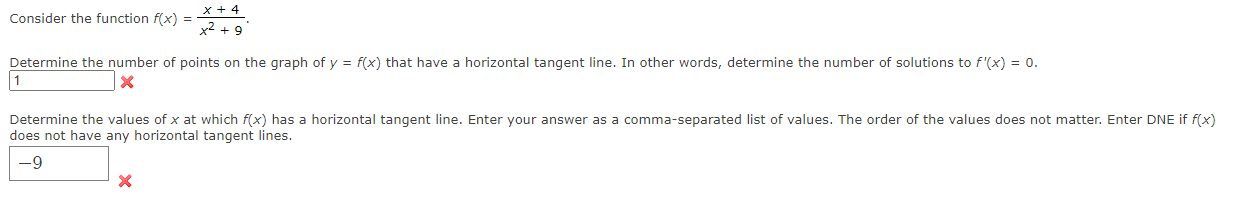Determine the number of points on the graph of y 2 x)