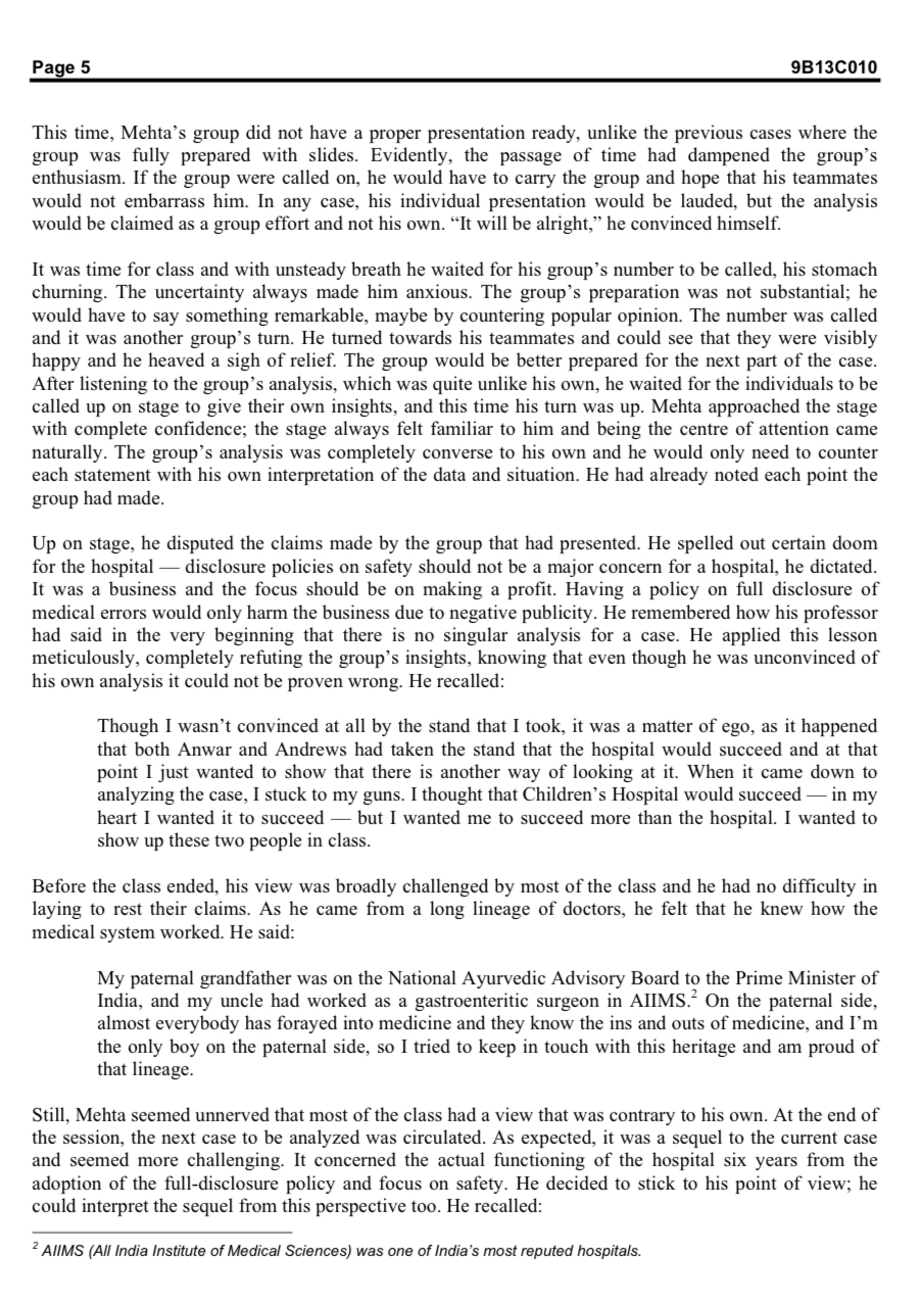 Once I had said something in class, I did not want to