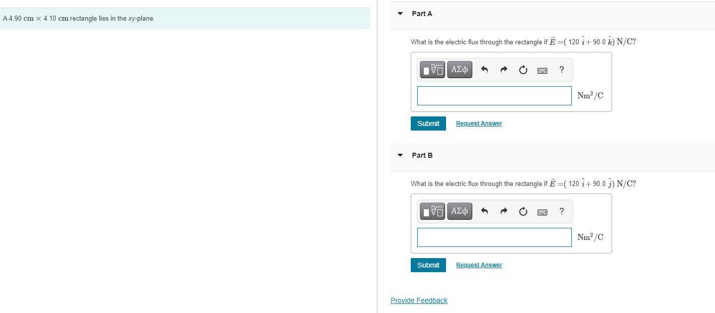 in the xy-plane. What is the electric flux through the rectangle if
