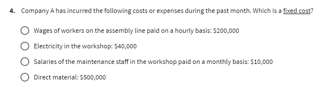 6) General office and administrative costs: $110,000 0 The salaries of workers